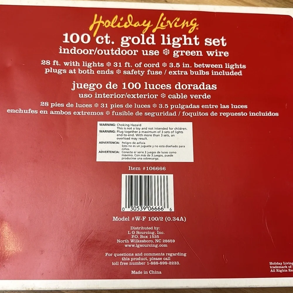 HOLIDAY LIVING 100ct. Light set